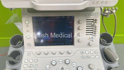 Toshiba Aplio 400 TUS-400 Flat Screen Ultrasound Scanner *S/N W1C1192118* **Mfd 2011** Software Version AB_V3.00*R408 with 2 x Transducers / Probes (PVT-375BT *Mfd 2015* and PVT-674BT *Mfd 2005*) (Powers Up) ***IR848*** - 4