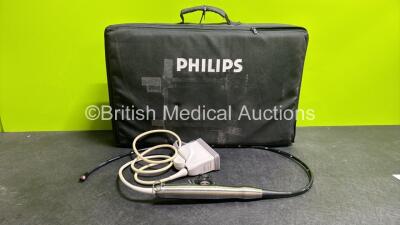 Philips S7-2 Omni Ultrasound Transducer / Probe in Case (Untested, Damaged Cable - See Photo)