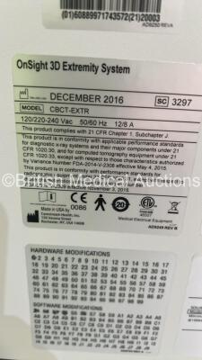 Carestream OnSIght 3D Extremity System Model CBCT-EXTR with PC Unit, Software, Chair, Phantoms and Accessories *S/N2397* **Mfd 12/2016** ***Q1024*** - 20