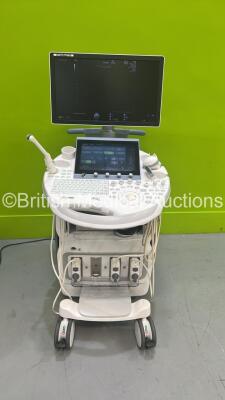 GE Voluson E10 BT16 Flat Screen Ultrasound Scanner *S/N E63507* **Mfd 2016** Software Version EC310 (16.0.4.2444) with 3 x Transducers / Probes (IC5-9-D Ref 5492351 *Mfd 2019* / C1-5-D Ref 5261135 *Mfd 2016* and RAB2-5-D Ref H48651MN *Mfd 2016*) and Sony