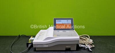 Cardiac Science Burdick 8500 ECG Machine with 1 x 10 Lead ECG Lead and 1 x Power Supply (Powers Up)