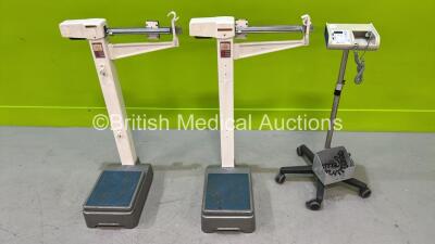 Mixed Lot Including 2 x Marsdens Stand Scales and 1 x Huntleigh MD200 Doppler on Stand (Powers Up) *752AX0100697-09*