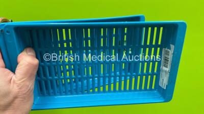 Large Quantity of Plastic Surgical Instrument Trays (Cage Not Included) - 2