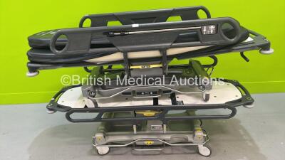 2 x Anetic Aid QA3 Hydraulic Patient Couches with 2 x Mattresses (Tested Working) *18658 / 3888*