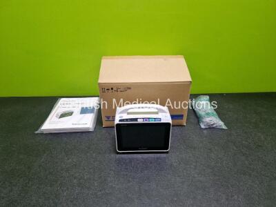 Fukuda Denshi Dynascope DS-8007 Patient Monitor (Like New In Box) Including ECG/RESP, NIBP, MULTI 1/2, AUX, TEMP 1/2 and SpO2 Options *Stock Photo*