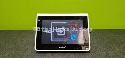 Ambu aView Ref 405002000 Monitor V1.54 (Powers Up with Stock Power Supply - Stock Power Supply Not Included, Damaged Casing & Screen - See Photo) *SN AM15100626*