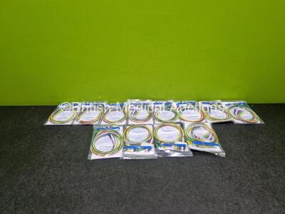 12 x Fukuda Denshi Model CMF-700-5 Patient Cables (All Like New in Packaging