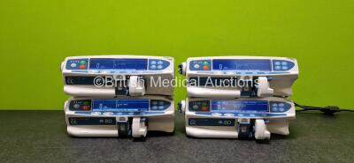 4 x BD Alaris Guardrails Plus CC Syringe Pumps *All Mfd 2020* (All Power Up) *SN 372035057 / 372034999 / 372035054 / 372035004*