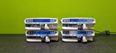 4 x BD Alaris Guardrails Plus CC Syringe Pumps *All Mfd 2020* (All Power Up) *SN 372035010 / 372035060 / 372035039 / 372035058*