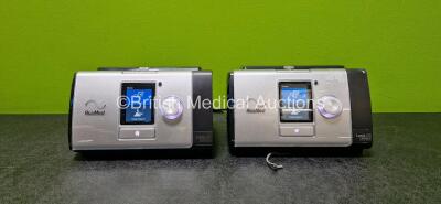 2 x ResMed Lumis 100 VPAP ST-A Units (Both Power Up with Stock Power Supply - Stock Power Supply Not Included, Both Missing Humidifier Chambers and 1 x Missing Side Cover - See Photo) *SN 22191250241 / 22211490764*