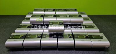 Job Lot Including 22 x ResMed S9 Autoset CPAP Units (All Power Up) with 11 x H5i Humidifiers and Approx 20 x Power Supplies (18 x Untested) *SN 23121452400 / 22151752569 / 23142300212 / 23121418232 / 23141836225 / 22151960290 / 23121048665 / 23142347601 /