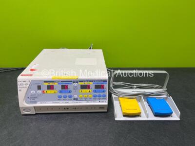 Olympus UES-40 SurgMaster Electrosurgical / Diathermy Unit (Powers Up) with MAJ-1258 Dual Footswitch *14721 / 7925746*