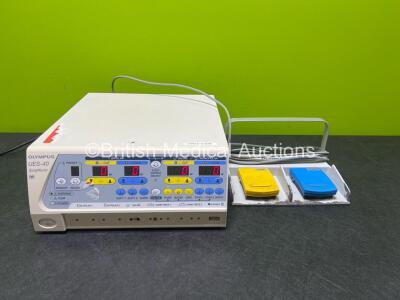 Olympus UES-40 SurgMaster Electrosurgical / Diathermy Unit (Powers Up) with MAJ-1258 Dual Footswitch *7813769*