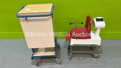 1 x Mobile Drugs Cabinet with Key and 1 x Mobile Infant Chair Scale