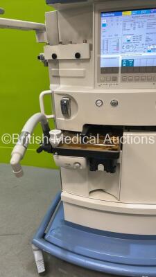 Drager Primus Anaesthesia Machine Software Version 4.53.00 - Total Operating Hours Mixer 25746 - Ventilator 5019 with Bellows and Hoses (Powers Up - Some Side Casing Damage - See Photo) *S/N ASEB-0194* - 3