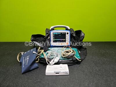 Zoll X Series Monitor/Defibrillator Application Version 02.36.21.00 (Powers Up and Passes Self Test) in Case Including ECG, SPO2, NIBP, CO2 and Printer Options with 2 x Sure Power II Li-Ion Batteries, x SpO2 Cable, 1 x 6 Lead ECG Lead Ref 8300-0804-12, 1 