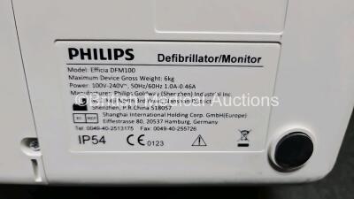 Philips Efficia DFM100 Defibrillator *Mfd 2018* (Powers Up) Including Pacer, ECG and Printer Options - 4