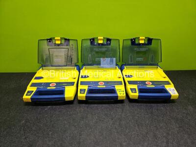 3 x Cardiac Science Powerheart AED Defibrillators (1 x Powers Up, 1 x Loose Casing - See Photo) with 3 x LiSO2 Batteries