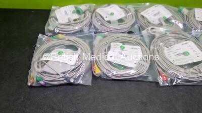 10 x Medke Ref G1215S 10 Lead ECG Leads (Like New In Packaging) - 5