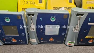 Job Lot Including 3 x Laerdal FR2+Defibrillators and 1 x Laerdal FR2+Defibrillator (All Power Up) in 3 x Cases with 1 x LiMno2 Battery - 2