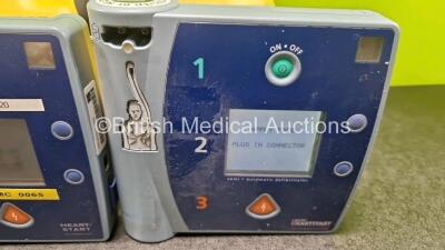 Job Lot Including 3 x Laerdal FR2+Defibrillators and 1 x Laerdal FR2+Defibrillator (All Power Up) in 3 x Cases with 1 x LiMno2 Battery - 4