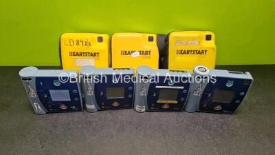 Job Lot Including 3 x Laerdal FR2+Defibrillators and 1 x Laerdal FR2+Defibrillator (All Power Up) in 3 x Cases with 1 x LiMno2 Battery - 6