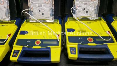 4 x Cardiac Science Powerheart AED G3 Automated External Defibrillator (All Untested Due to No Battery) in Case 3 x LiSO2 Batteries - 3