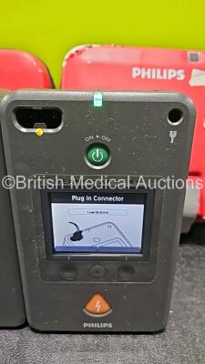 2 x Philips FR3 Defibrillators (Both Power Up) in Cases with 2 x LiMnO2 Batteries *Install Before - 2025 / 2024* - 2