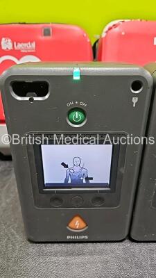 2 x Philips FR3 Defibrillators (Both Power Up) in Cases with 2 x LiMnO2 Batteries *Install Before - 2025 / 2024* - 3