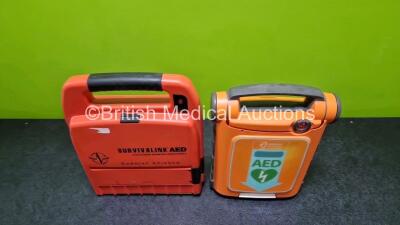 Job Lot Including 1 x Cardiac Science AED Defibrillator (Powers Up) with 1 x LiSO2 Battery and 1 x Cardiac Science Survivalink AED Defibrillator (No Power) with 1 x LiSO2 Battery - 2