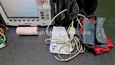 GS Corpuls3 Slim Defibrillator Ref : 04301 (Powers Up) with Corpuls Patient Box Ref : 04200 (Powers Up) with Pacer, Oximetry, ECG-D, ECG-M, CO2, CPR, NIBP and Printer Options, 4 and 6 Lead ECG Leads, CO2 Cable, CPR Sensor, Hose with 3 x Cuffs, 3 x Li-ion - 4