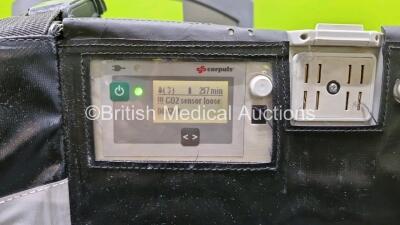 GS Corpuls3 Slim Defibrillator Ref : 04301 (Powers Up) with Corpuls Patient Box Ref : 04200 (Powers Up) with Pacer, Oximetry, ECG-D, ECG-M, CO2, CPR, NIBP and Printer Options, 4 and 6 Lead ECG Leads, CO2 Cable, CPR Sensor, Hose with 3 x Cuffs, 3 x Li-ion - 10