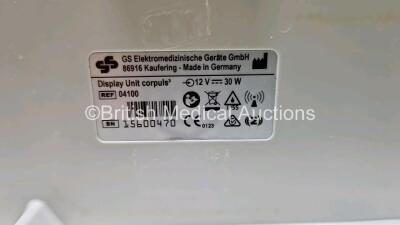 GS Corpuls3 Slim Defibrillator Ref : 04301 (Powers Up) with Corpuls Patient Box Ref : 04200 (Powers Up) with Pacer, Oximetry, ECG-D, ECG-M, CO2, CPR, NIBP and Printer Options, 4 and 6 Lead ECG Leads, CPR Sensor, Hose with Cuff, 3 x Li-ion Batteries and Co - 14