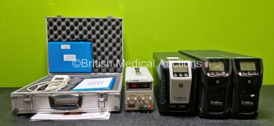 Mixed Lot Including 1 x ISO-TECH DC Power Supply IP-1820D Unit (Powers Up), 1 x Kodiag Mobile Pressure Measuring System in Case with Accessories, 1 x Riello UPS Sentinel Pro Unit and 2 x Riello UPS Vision Units