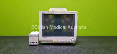 Mindray BeneView T5 Patient Monitor (Powers Up with Blank Screen - See Photos) with 1 x Mindray MPM Module Including ECG, SpO2, NIBP, T1 and T2 Options