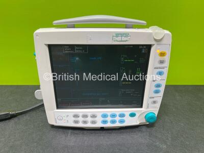 1 x Datex Ohmeda F-FM-00 Patient Monitor with 1 x GE E-PSMP-00 Module Including ECG, SpO2, T1-T2, P1-P2 and NIBP Options And 1 x GE Type N-FC-00 Gas Modules with 1 x Mini D-fend Water Trap