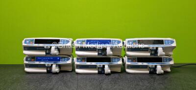 6 x CareFusion CC Alaris Plus Syringe Pumps (2 x Power Up and 4 x Draws Power) *SN 370003794 / 370003580 / 300000519 / 300001335 / 370003830 / 370003682*