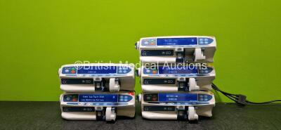 5 x BD Alaris Plus CC Syringe Pumps (All Power Up) *SN 300002800 / 300002832 / 300003085 / 300003092 / 300008222*