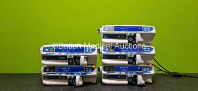 5 x BD Alaris Plus CC Syringe Pumps (All Power Up) *SN 300003027 / 300002817 / 300003067 / 300002803 / 300003075*