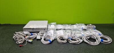 Mixed Lot Including 1 x Carl Zeiss MediLive Trio PAL Camera Control Unit Ref P30350005 (Powers Up) and 15 x ECG Cable Trunk with 4 x 5 Lead ECG Leads and 3 x 3 Lead ECG Leads *SN 6904407656*