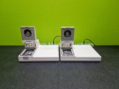 2 x Madsen Hi-Pro Aurical Audiometers (Both Power Up, Both Missing Speaker Covers)