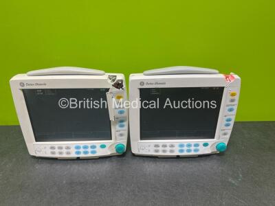 2 x Datex Ohmeda F-FM-00 Patient Monitor (Both Power Up with Damaged Screen - See Photos)