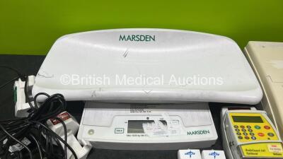 Mixed Lot Including 1 x Marsden Baby Weighing Scale, 2 x CME Mckinley Bodyguard 545 Pumps with Docks, 1 x Mckinley Bodyguard 545 Epidural Pump, 1 x Oxi-Pulse Ref 3300MDD Monitor, 1 x Devilbiss PulmoStar,, 1 x Various cables - 2