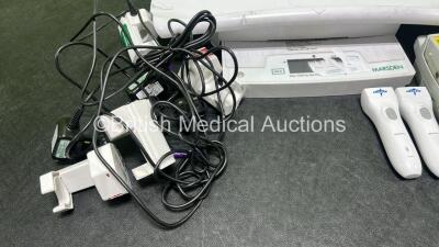 Mixed Lot Including 1 x Marsden Baby Weighing Scale, 2 x CME Mckinley Bodyguard 545 Pumps with Docks, 1 x Mckinley Bodyguard 545 Epidural Pump, 1 x Oxi-Pulse Ref 3300MDD Monitor, 1 x Devilbiss PulmoStar,, 1 x Various cables - 3