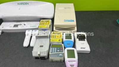 Mixed Lot Including 1 x Marsden Baby Weighing Scale, 2 x CME Mckinley Bodyguard 545 Pumps with Docks, 1 x Mckinley Bodyguard 545 Epidural Pump, 1 x Oxi-Pulse Ref 3300MDD Monitor, 1 x Devilbiss PulmoStar,, 1 x Various cables - 4