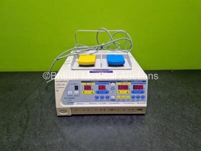 Olympus UES-40 SurgMaster Electrosurgical / Diathermy Unit (Powers Up) with MAJ-1258 Dual Footswitch *SN 7036486*