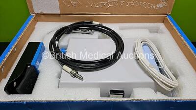 Moria Evolution 3e Ref - 19380 Microkeratome Surgical Console (Powers Up) in Box with 1 x Ref 19381 Footswitch, 1 x Vacuum Footswitch, 1 x Handpiece Cable and 1 x Hose *SN 5166* - 11