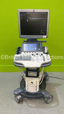 GE Logiq S8 Flat Screen Ultrasound Scanner Ref 5418099 *S/N 189162SU1* **Mfd 2012-07** Software Version R1.5.4 with 2 x Transducer / ProbeS (L8-18i-D Ref 5336965 *Mfd 2012-11* / ML6-15-D Ref 5199103 *Mfd 2012-10*) and Sony UP-897 Printer (Powers Up) ***IR