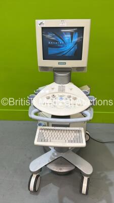 Siemens Antares SonoLine Ultrasound Scanner Model No 5936518 *S/N 010815* **Mfd 2002** with Mitsubishi P91D Printer (Powers Up - 1 x Missing Dial - See Photo) ***IR028***