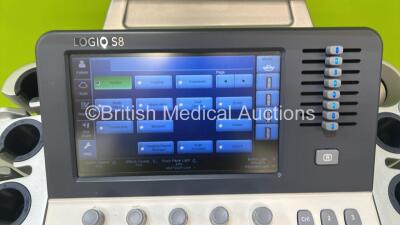 GE Logiq S8 XDclear Flat Screen Ultrasound Scanner Ref 5669845 *S/N 501435SU2* **Mfd 2016-12** Software Version R3 Software Revision 2.1 with Sony UPD898MD (Powers Up) ***IR058*** - 3